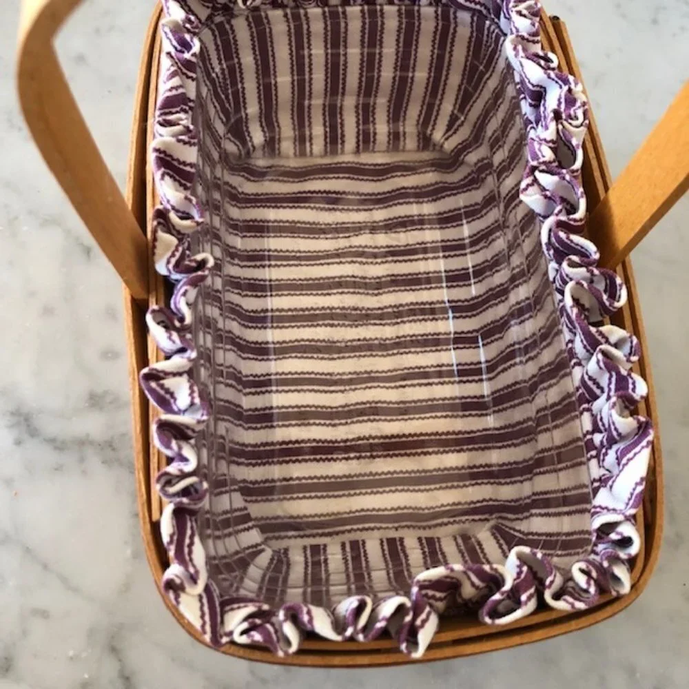 LONGABERGER 1997 Purple Sweetheart Basket Combo Vintage